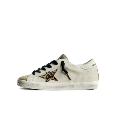 Golden Goose Super Star Light Beige Dark Red Wmns