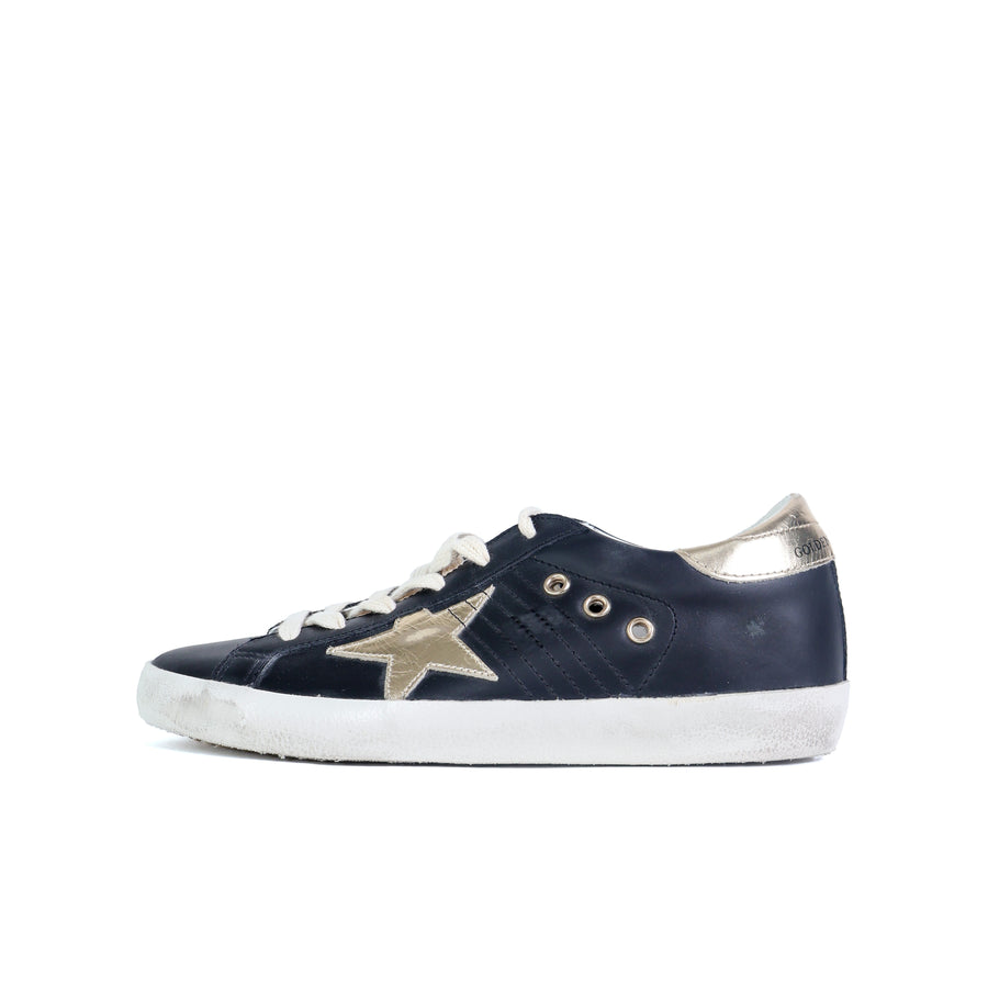 Golden Goose Super Star Black Gold Wmns