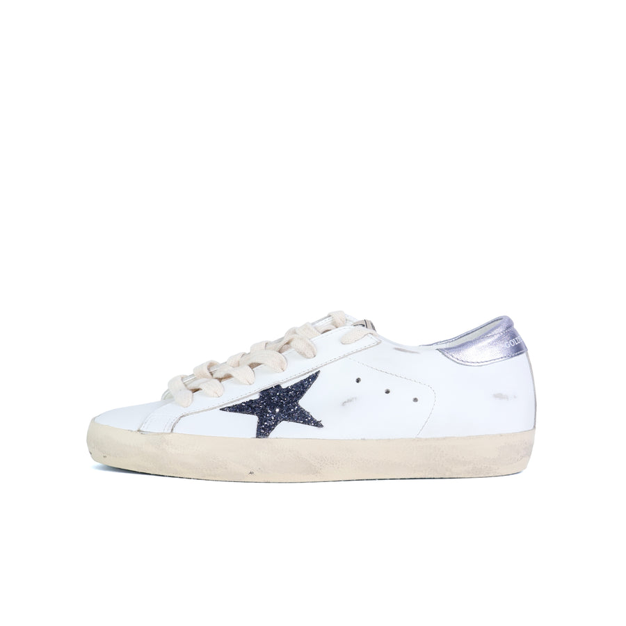 Golden Goose Super Star White Black Glicine Wmns