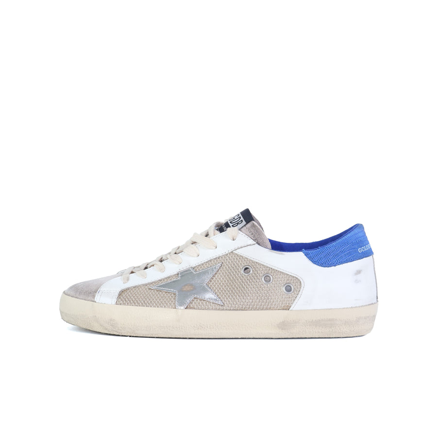 Golden Goose Super Star Latte White Blue