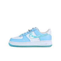 Air Force 1 Low Nail Art White Blue Wmns