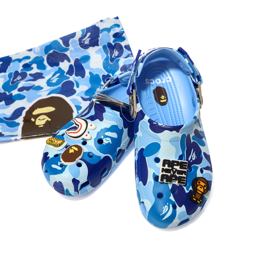 Bape X Crocs Classic Clogs Blue Camo