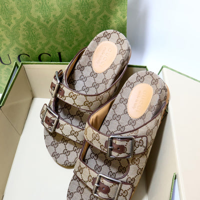 Gucci Slide Brown with buckle