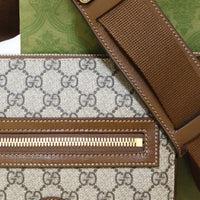 Gucci Sling Bag Monogram Leather Brown Small