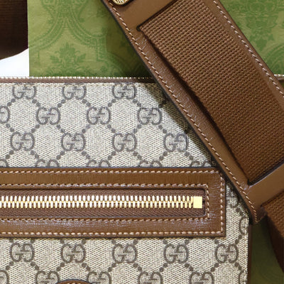 Gucci Sling Bag Monogram Leather Brown Small