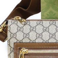 Gucci Sling Bag Monogram Leather Brown Small