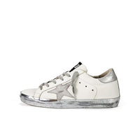 Golden Goose Super-Star White Silver Sparkle Wmns