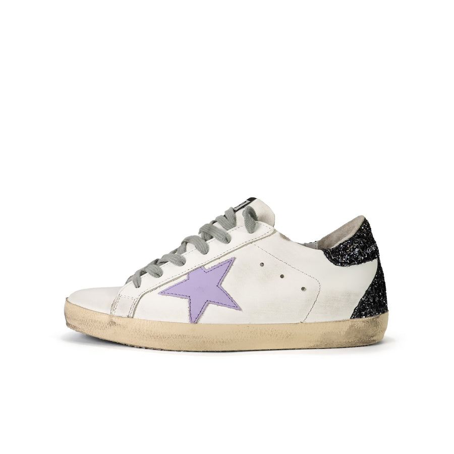 Golden Goose Super-Star White Purple Glitter Wmns