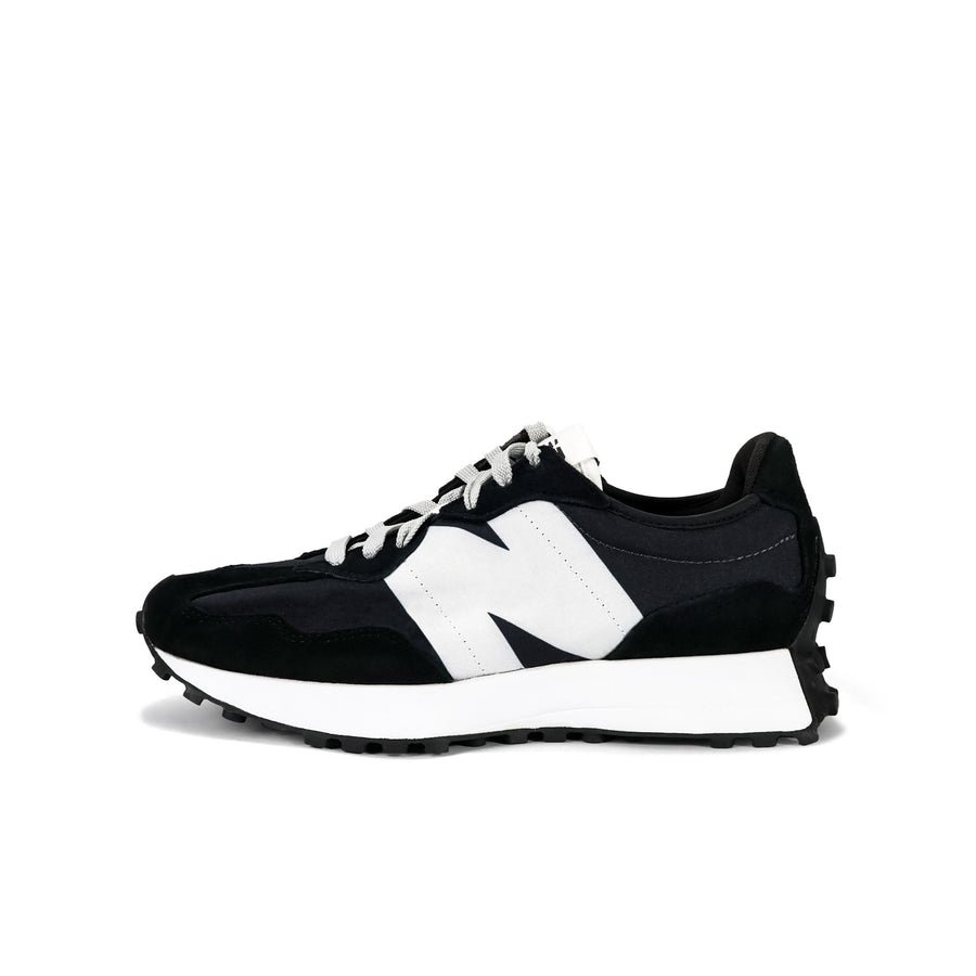 New Balance 327 Black and Gray laces