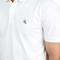 Calvin Klein Jersey Polo Shirt White