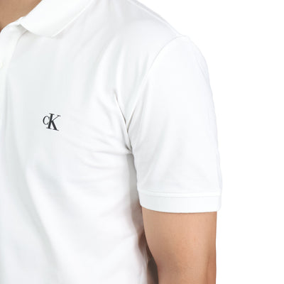 Calvin Klein Jersey Polo Shirt White