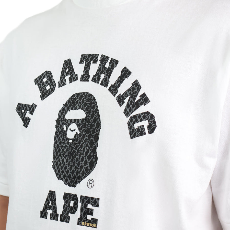 Bape Bathing Ape x Atmos College Tee White