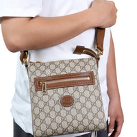 Gucci Sling Bag Monogram Leather Brown Small