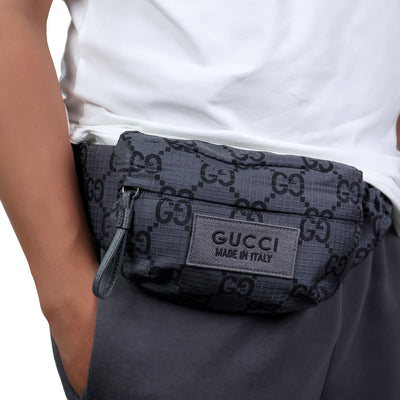 Gucci GG Ripstop Nylon Belt Bag grey