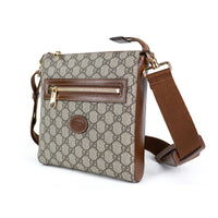 Gucci Sling Bag Monogram Leather Brown Small