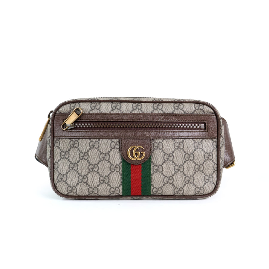 Gucci Belt Bag Brown Monogram Stripes